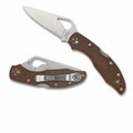 Byrd 2.9 in. Meadowlark2 Folder Plain Blade with Brown FRN Handle BY04PBN2